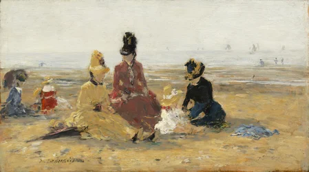 På stranden, Trouville, 1887